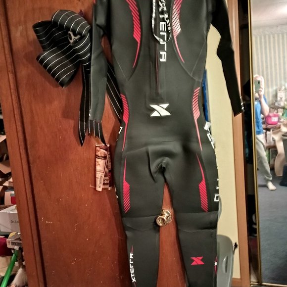 XTERRA Swim Xterra Vector Pro X2 Wetsuit Womens Long Blackred Large